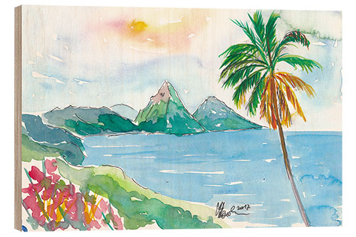 Puutaulu St Lucia Caribbean Dreams With Sunset and Pitons Peaks