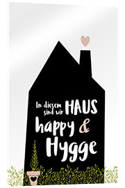 Acrylglas print Happy + Hygge (German)