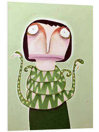 Foam board print Merle Wysocki with her spitting cobras