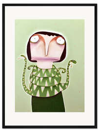 Gerahmter Kunstdruck Merle Wysocki mit ihren Speikobras