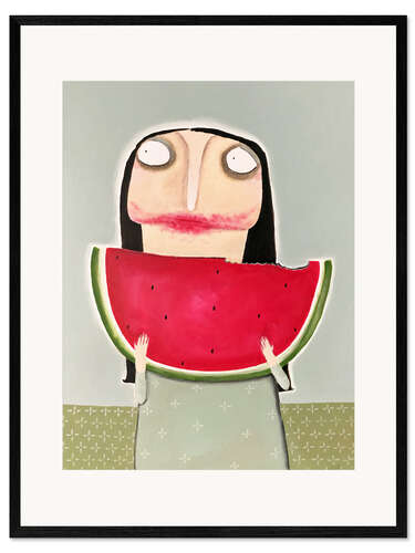 Kehystetty taidepainatus Helena Vogelpohl With a Fresh Melon