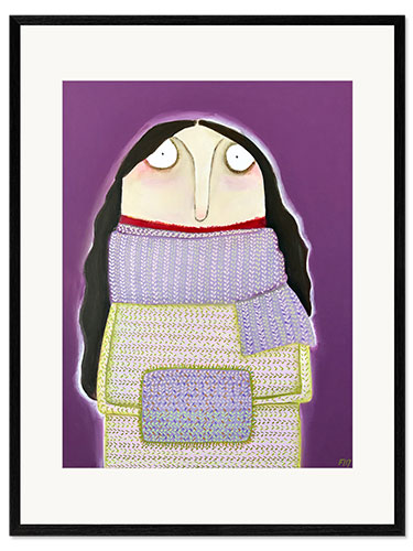 Innrammet kunsttrykk Hedi Maksrath was too long in the knitting class