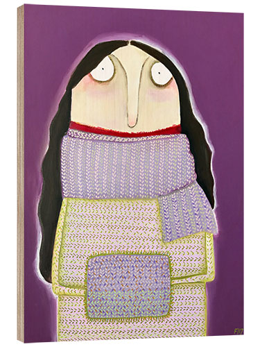 Wood print Hedi Maksrath was too long in the knitting class