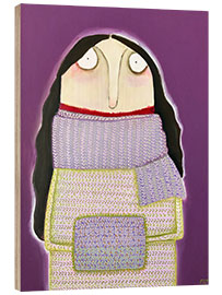 Wood print Hedi Maksrath was too long in the knitting class