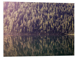 Hartschaumbild Bergsee Spiegelung