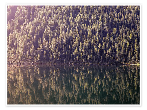 Poster Mountain Lake Reflection