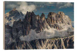 Wood print Croda da Lago - Dolomites