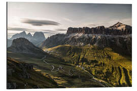 Aluminium print Pordoi Pass - Dolomites