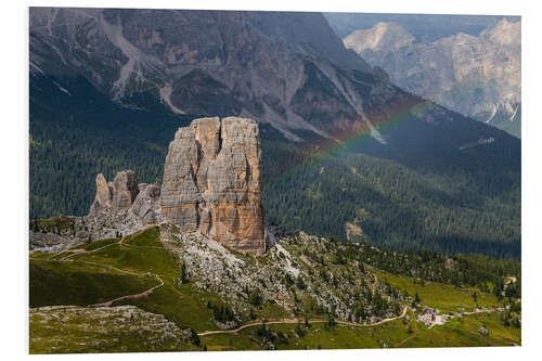 Foam board print Cinque Torri - Dolomites