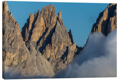 Lærredsbillede Sassolungo - Dolomites