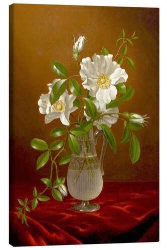 Canvas print Cherokee Roses in a Glass Vase