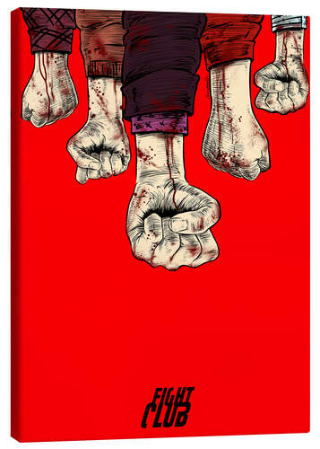 Canvas print Fight Club blood fist