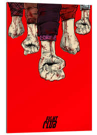 Cuadro de plexi-alu Fight Club blood fist