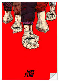 Wandsticker Fight Club blood fist