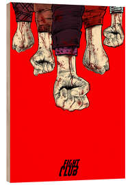 Puutaulu Fight Club blood fist