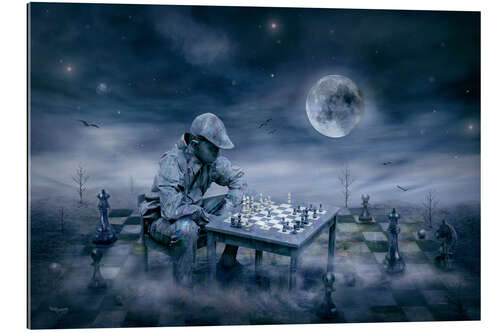 Gallery print A boy is playing Chess