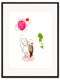 Gerahmter Kunstdruck Ein Kuss