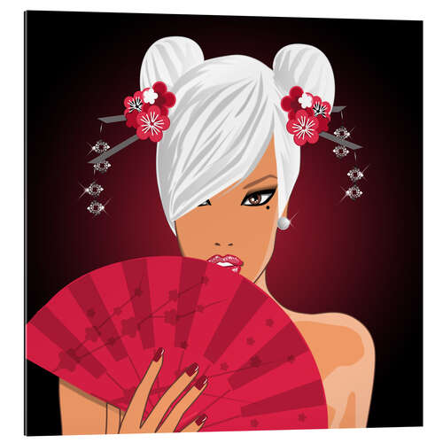 Gallery print Geisha with fan