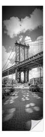 Selvklebende plakat NEW YORK CITY Manhattan Bridge Panorama