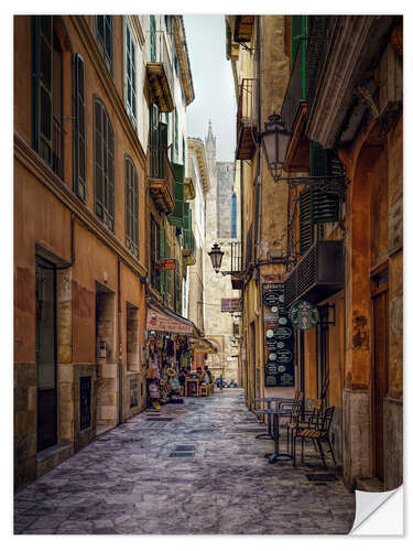 Selvklebende plakat Alley in Palma de Mallorca