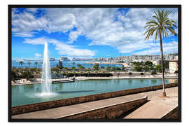 Gerahmter Kunstdruck Hafen von Palma de Mallorca
