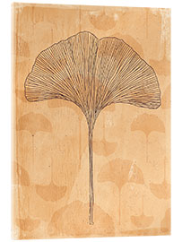 Tableau en verre acrylique Feuille de ginkgo