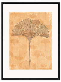 Gerahmter Kunstdruck Ginkgoblatt