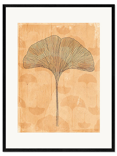 Kunsttryk i ramme Ginkgo Leaf