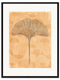 Gerahmter Kunstdruck Ginkgoblatt