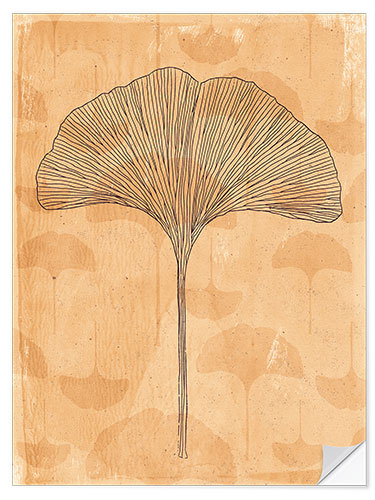 Wandsticker Ginkgoblatt