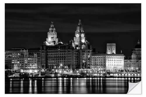 Självhäftande poster Liverpool Water Front