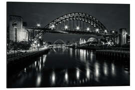 Aluminiumtavla The Sage and Tyne bridge