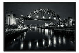 Gerahmter Kunstdruck Die Sage und Tyne Brücke