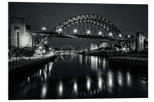 Hartschaumbild Die Sage und Tyne Brücke