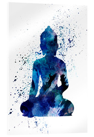 Akrylbilde Blå Buddha - Dani Jay Designs