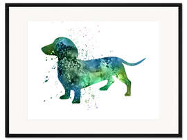 Gerahmter Kunstdruck Dachshundhund