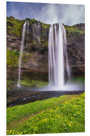 Hartschaumbild Wasserfall Seljalandsfoss Island