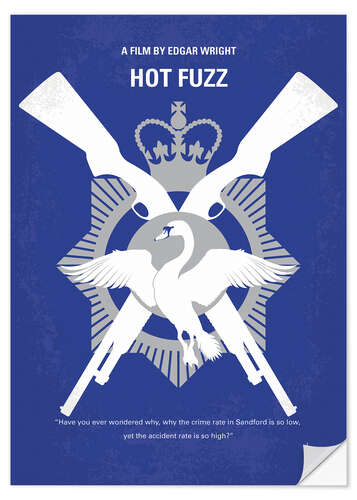 Selvklæbende plakat Hot Fuzz