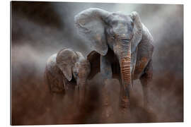 Gallery print Elephant with baby