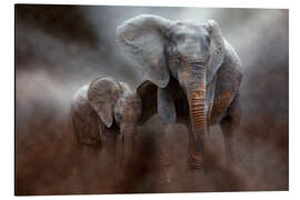 Magnettafel Elefant mit Baby