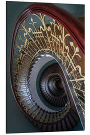 Tableau en aluminium Spiral stairs with ornamented handrail