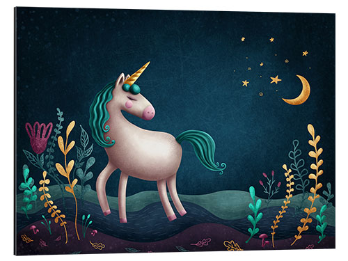 Cuadro de aluminio Unicorn in a magical forest II