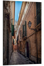 Aluminium print Alley in Palma de Mallorca