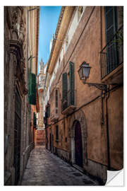 Selvklebende plakat Alley in Palma de Mallorca