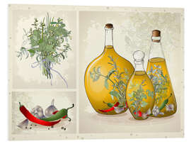 Foam board print Kitchen Herbs Collage