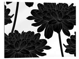 Gallery print Flowers black on white