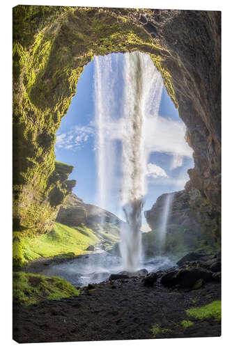 Lerretsbilde Kvernufoss waterfall in south of Iceland