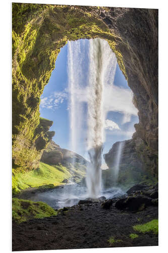 PVC-tavla Kvernufoss waterfall in south of Iceland