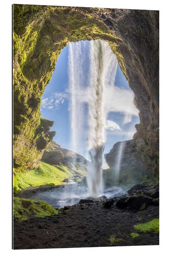 Gallery Print Kvernufoss Wasserfall in Island