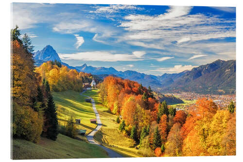 Quadro em acrílico Autumn in Bavaria - Garmisch Patenkirchen